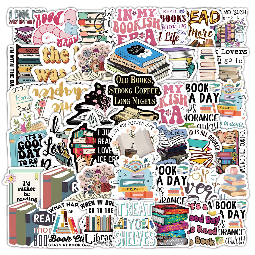 Kids Toys In Wholesale - 10/30/50pcs Book Reading Cartoon Stickers Funny