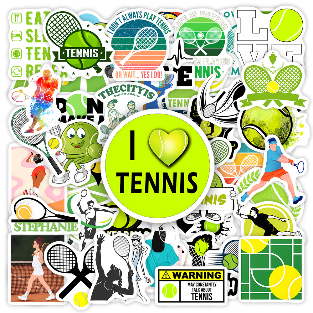 Kids Toys Laptop - Tennis Theme Lovers Sticekrs DIY Toy