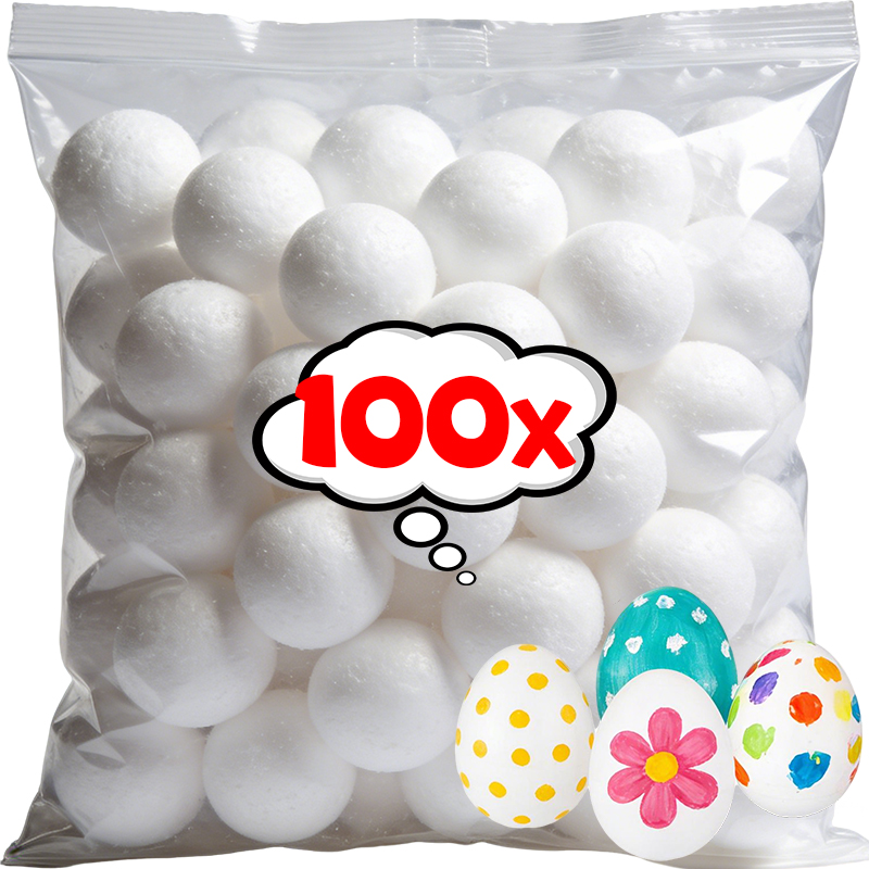 6cm White Foam Easter Eggs DIY - огляд і ціна Kids Toys In Wholesale