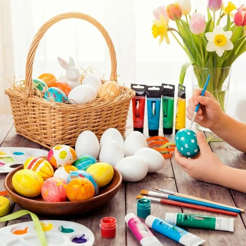 6cm White Foam Easter Eggs DIY - огляд і ціна Kids Toys In Wholesale