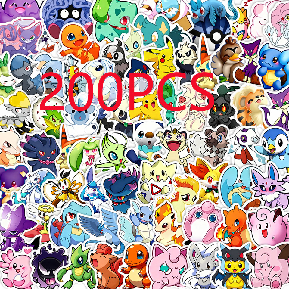 100/200pcs Pokemon Anime Stick - огляд і ціна Kids Toys Laptop