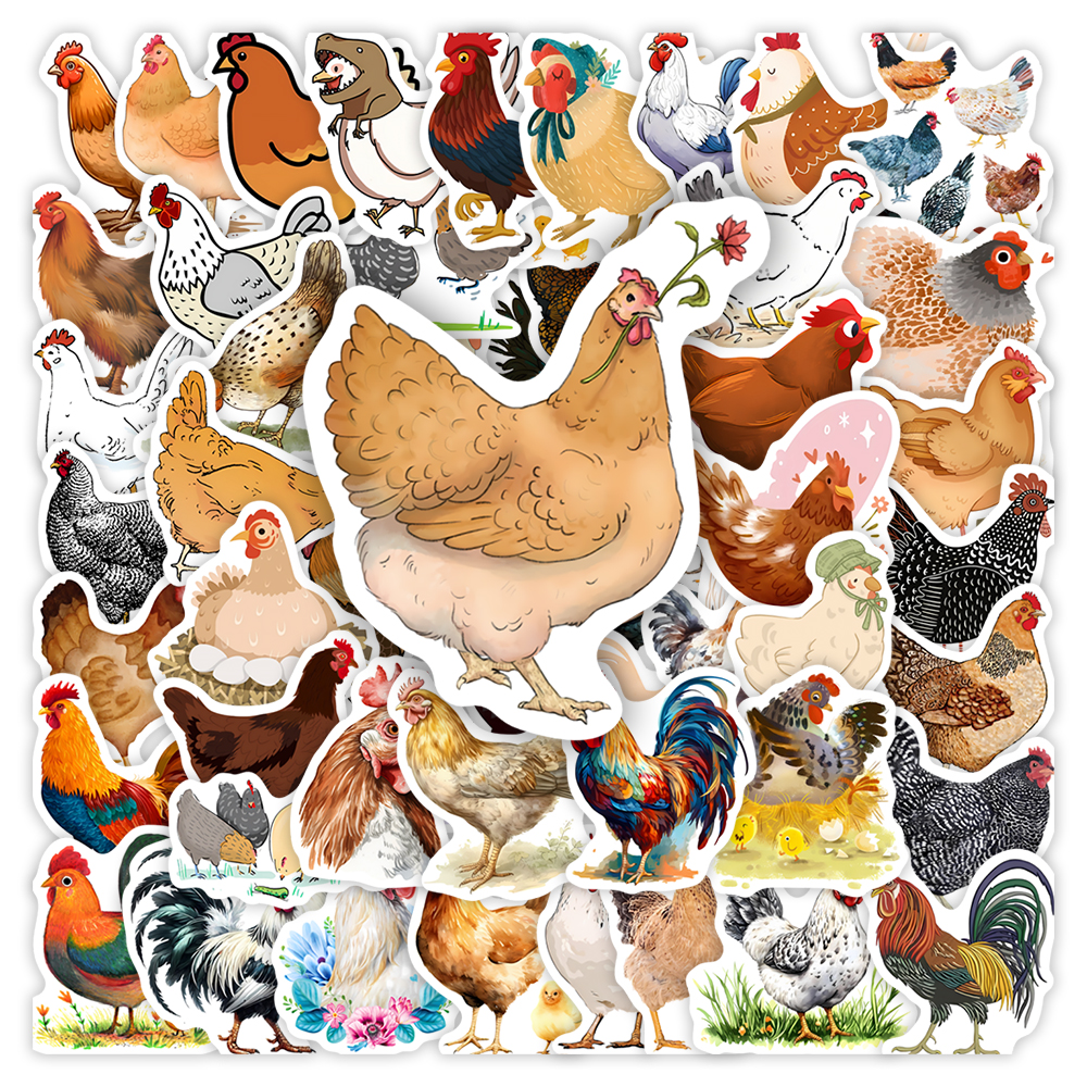 Cute Cartoon Chicken Stickers  - огляд і ціна Kids Toys Laptop