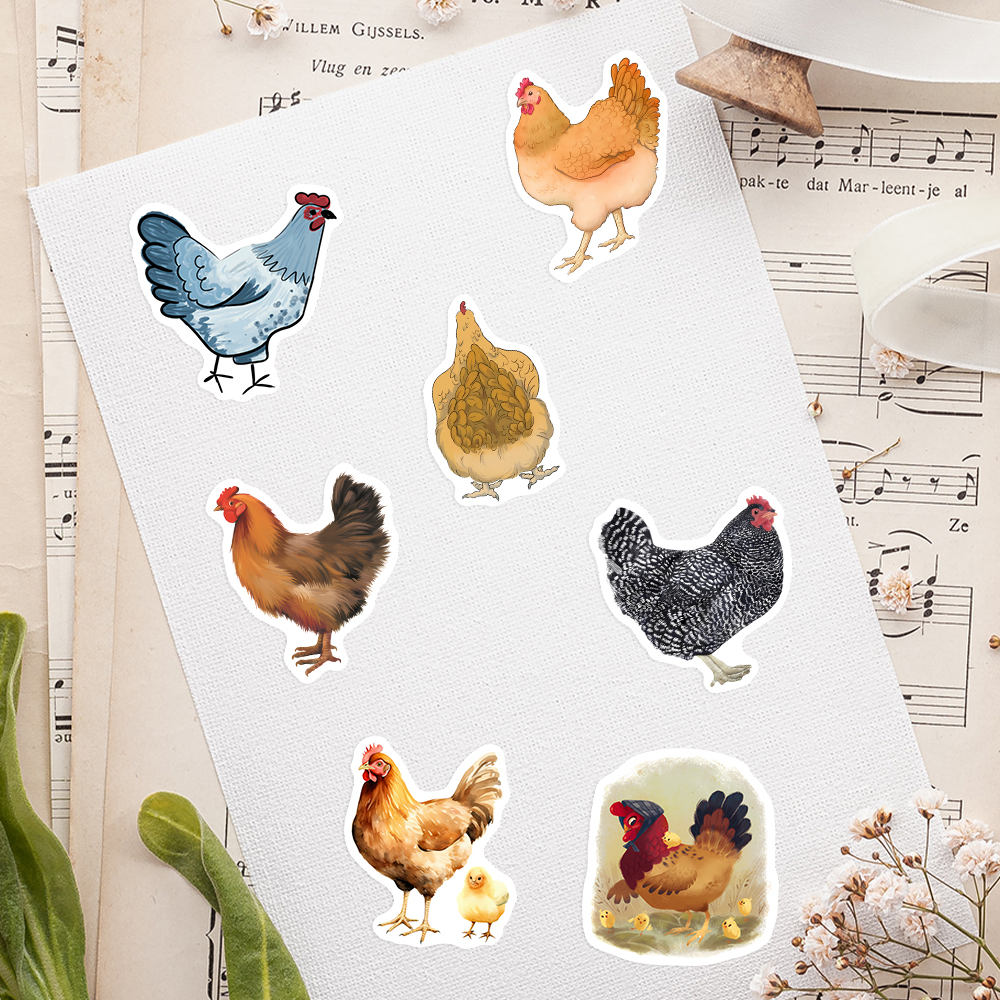 Cute Cartoon Chicken Stickers  - огляд і ціна Kids Toys Laptop