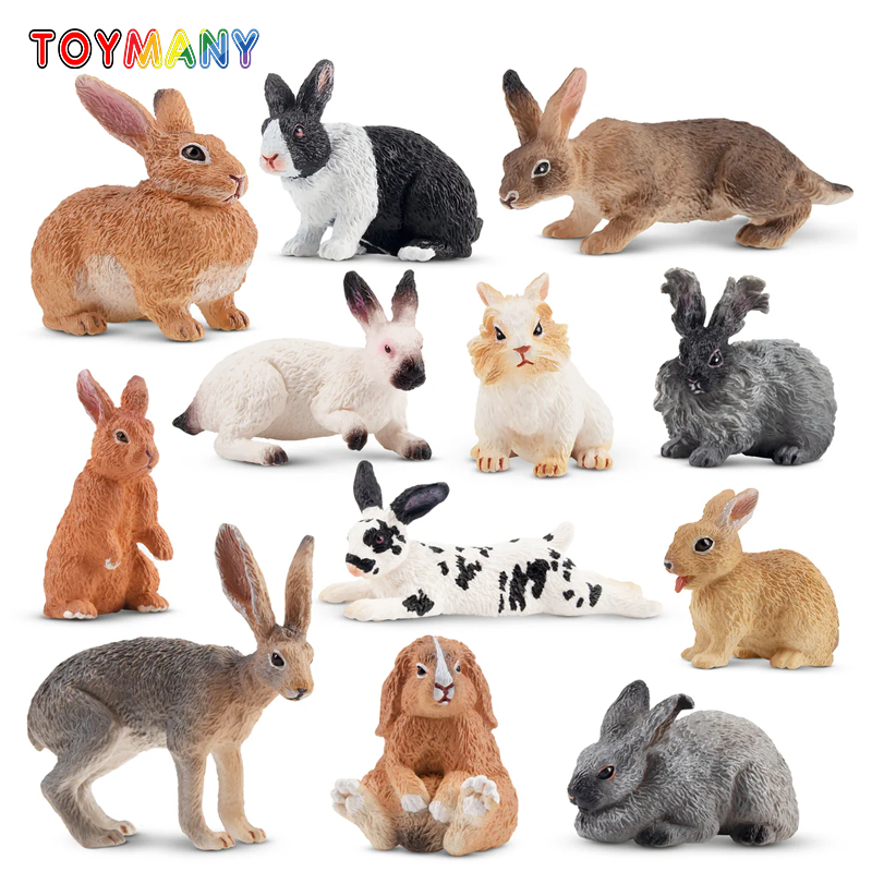 12Pcs Simulation Rabbit Farm A - огляд і ціна Kids Toys Variety