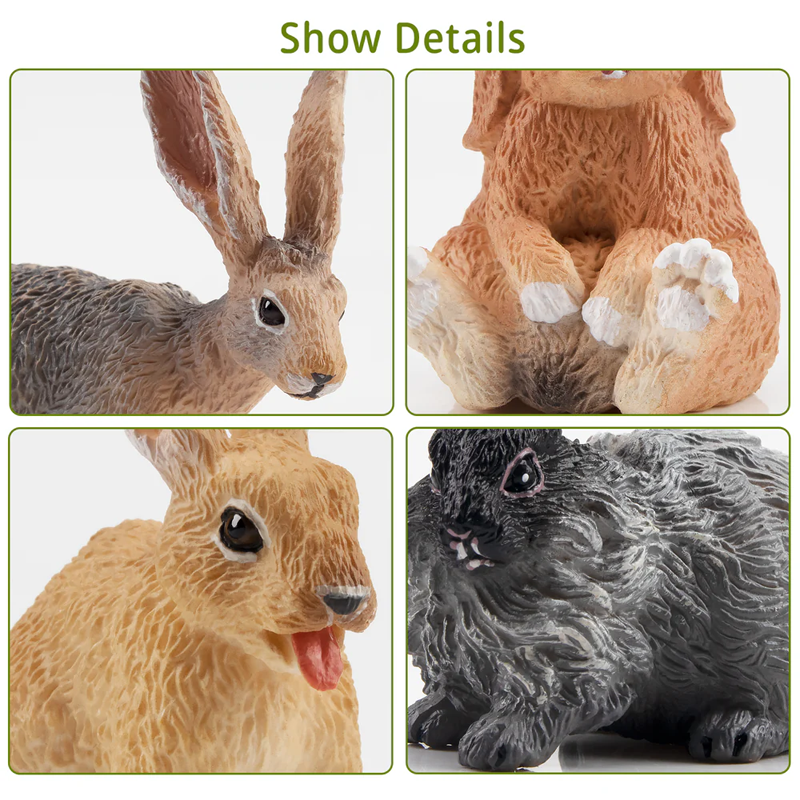 12Pcs Simulation Rabbit Farm A - огляд і ціна Kids Toys Variety