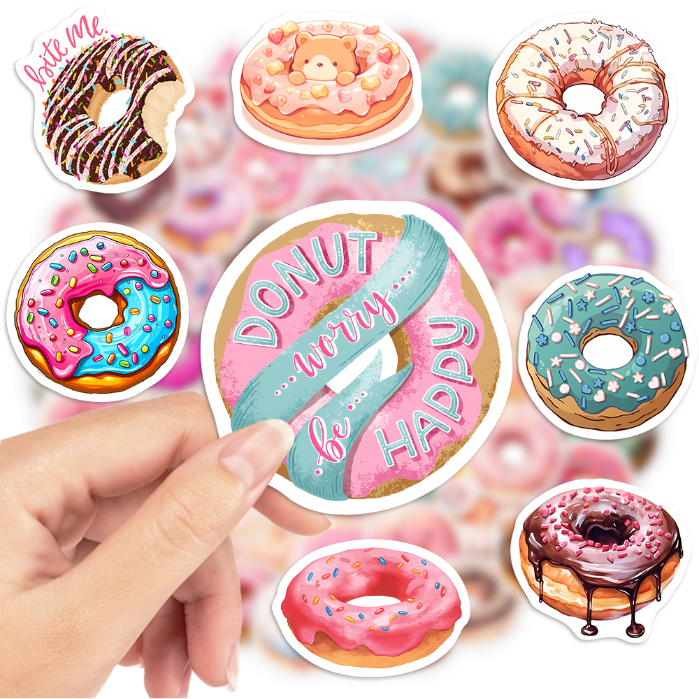 Cute Donut Dessert Stickers DI - огляд і ціна Kids Toys Laptop