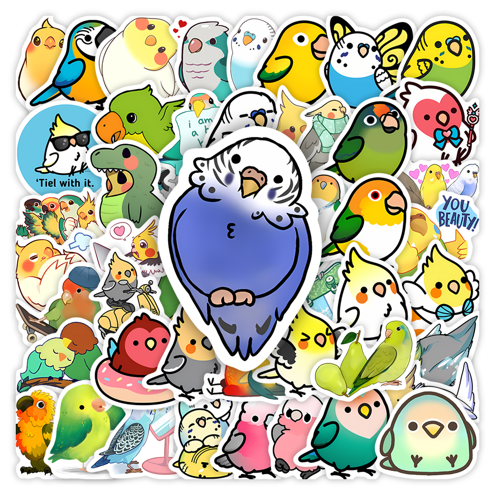 Cute Cartoon Parrot Stickers B - огляд і ціна Kids Toys Laptop
