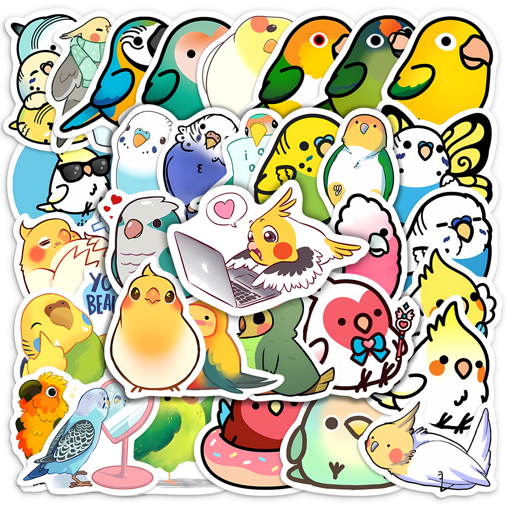 Cute Cartoon Parrot Stickers B - огляд і ціна Kids Toys Laptop