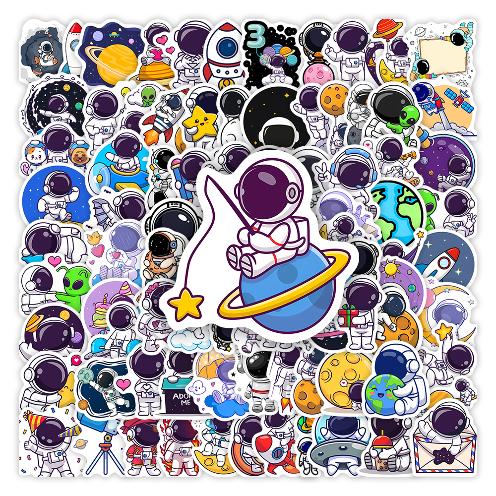 Cute Cartoon Astronaut Sticker - огляд і ціна Kids Toys Laptop